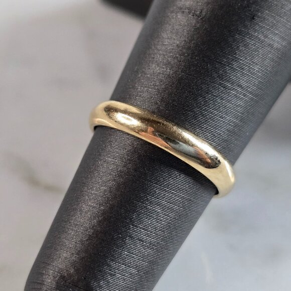 Womens Vintage Estate 14k Yellow Gold Tessler Wedding Band Ring 2.1g #E6037